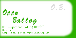 otto ballog business card